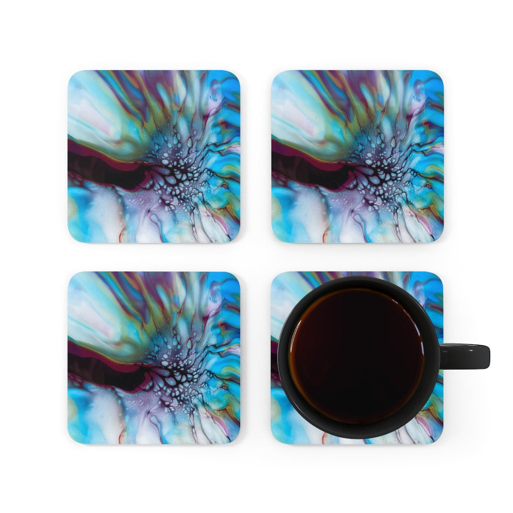 'Calm Explosion' Corkwood Coaster Set