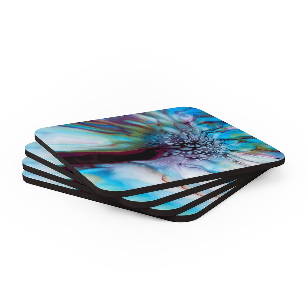 'Calm Explosion' Corkwood Coaster Set