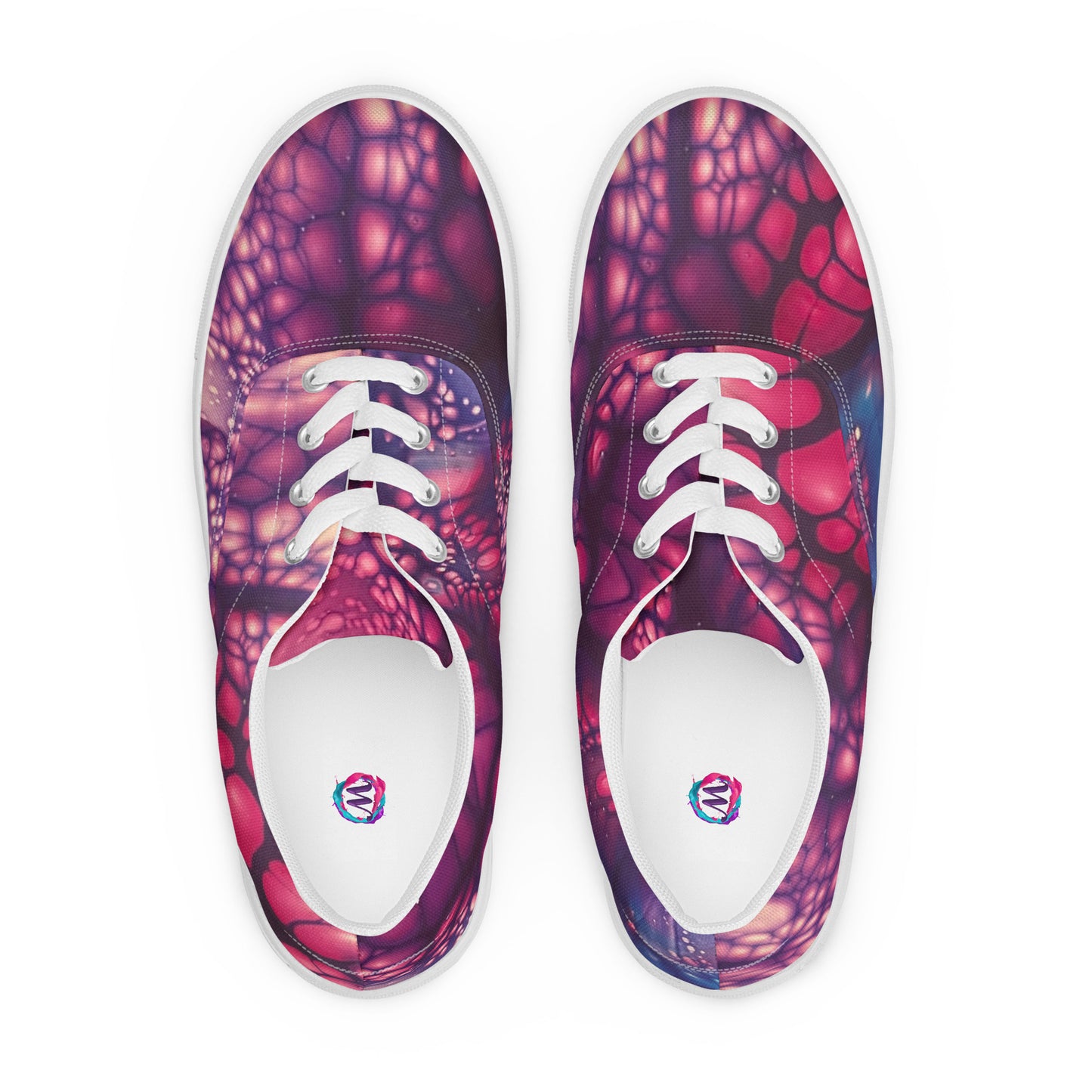 'Nebula' lace-up canvas shoes