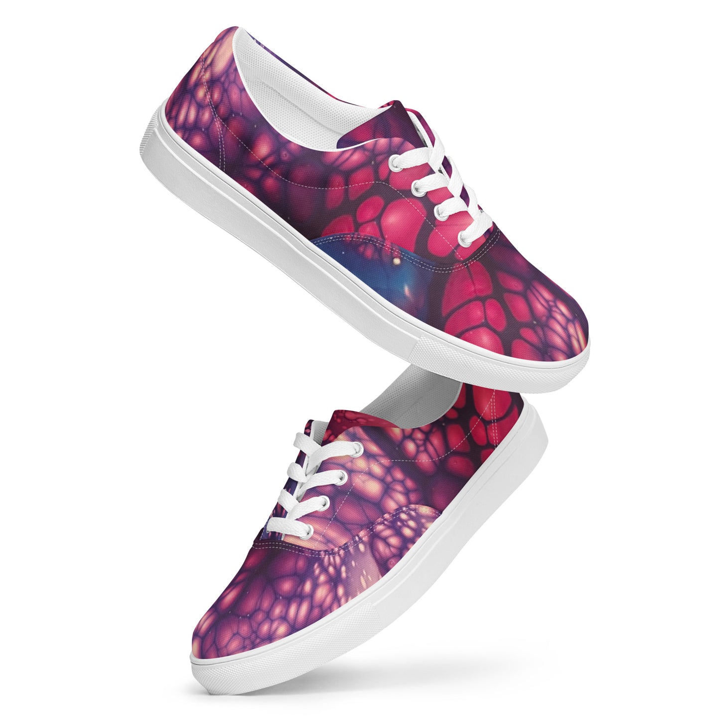 'Nebula' lace-up canvas shoes