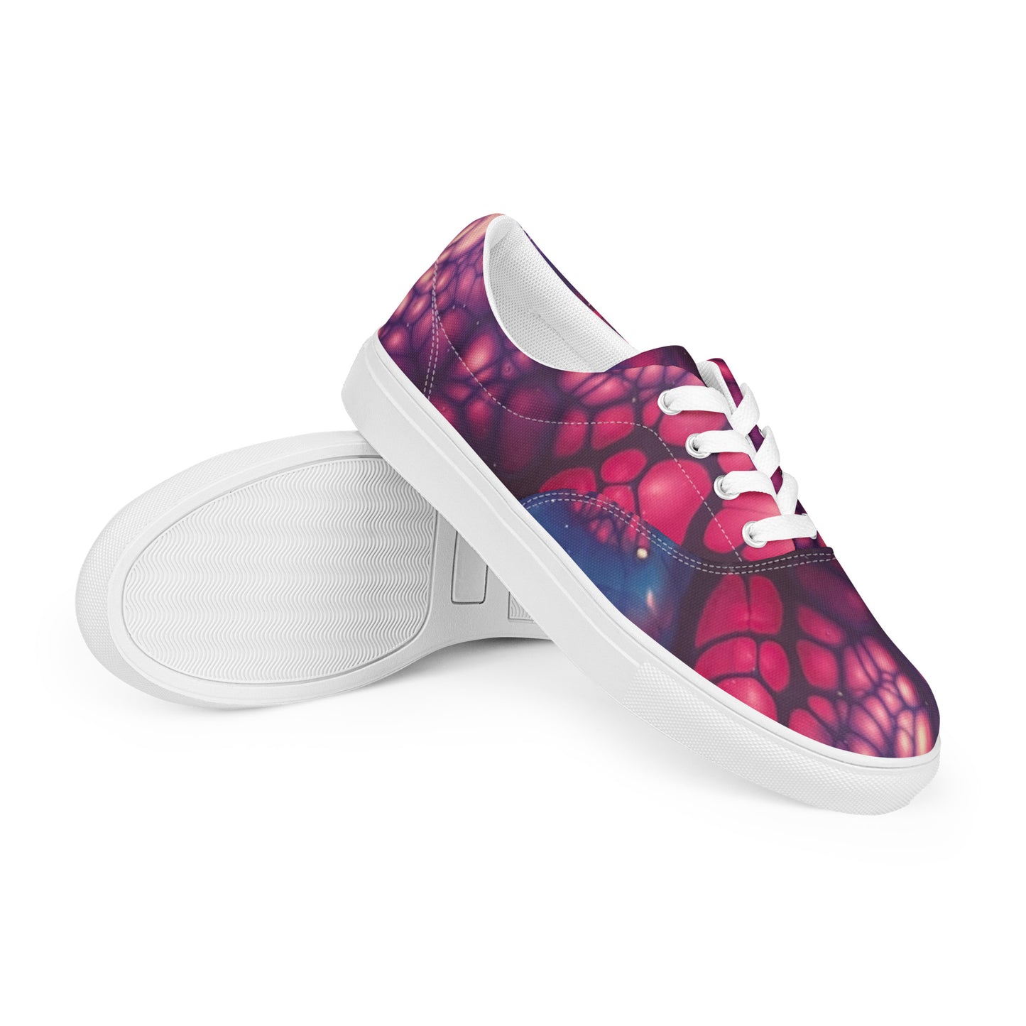 'Nebula' lace-up canvas shoes